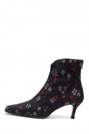 Floral Jacquard Boots-BLACK (MM22PF-AC302)