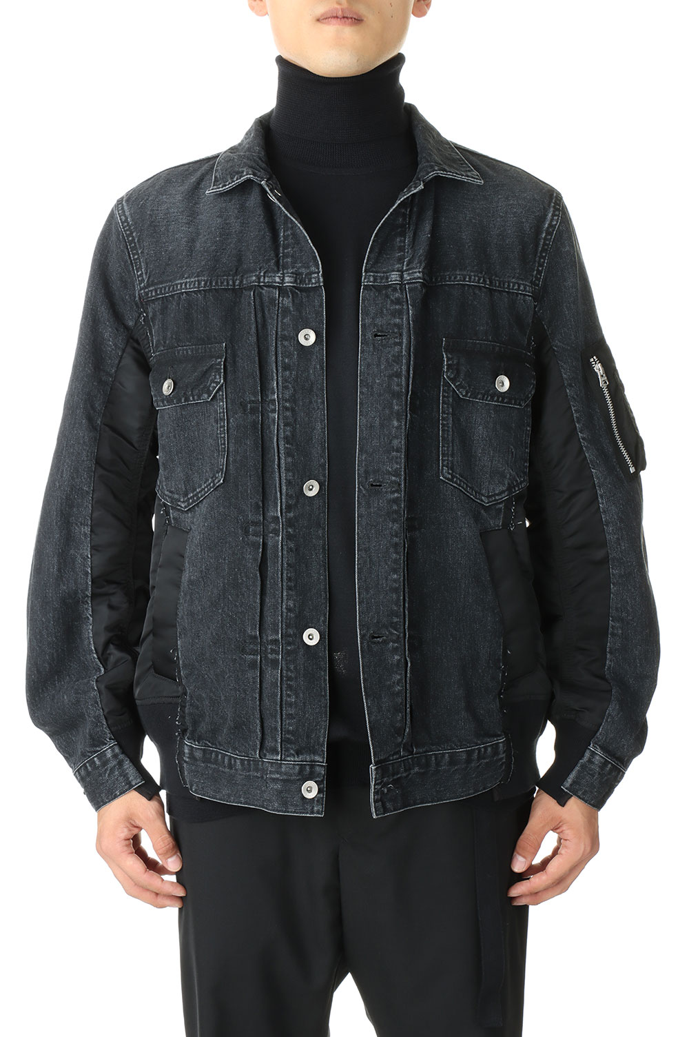 Denim x MA-1 Jacket(SCM-022)-BLACK001- | セレクトショップ 