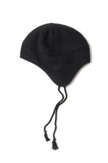 BRUSHED BABY CAMEL MELTON HAND SEWN CAP -Black (A22AC03CS)