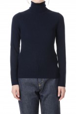 14G merino wool rib turtleneck-NAVY(SL2W-009)