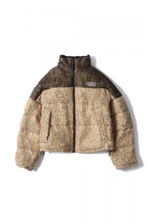 ORGANDIE WRAPPED PUFFER JACKET-BEIGE-(22AW10BL145)
