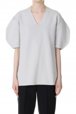 Round form long knit tops-LIGHT BEIGE(460FAS70-0070)