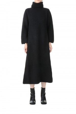 5G single ridge knitting  merinowool boucle turtleneck  one piece(SL7W-266)