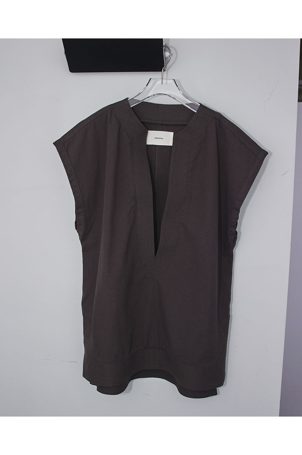 Cotton Keyneck Pullover -CHARCOAL GRAY(12110427) | セレクト