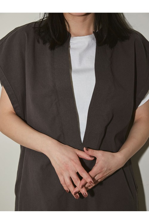 Cotton Keyneck Pullover -CHARCOAL GRAY(12110427) | セレクト