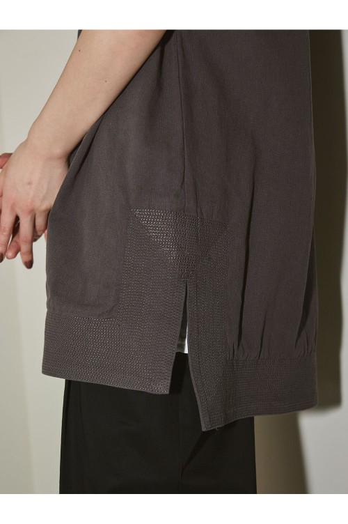 Cotton Keyneck Pullover -CHARCOAL GRAY(12110427) | セレクト