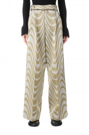 Piping Jacquard Pants (12220702)