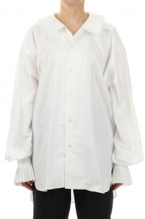 PLEATS COLLAR OXFORD SHIRT -White (22AW-5H)