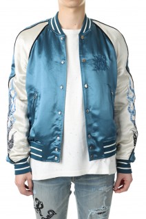 SATIN FLAMES SOUVENIR JACKET-420(PS22MOS020-420)
