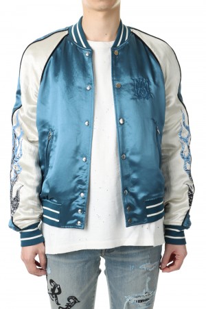 SATIN FLAMES SOUVENIR JACKET-420(PS22MOS020-420)