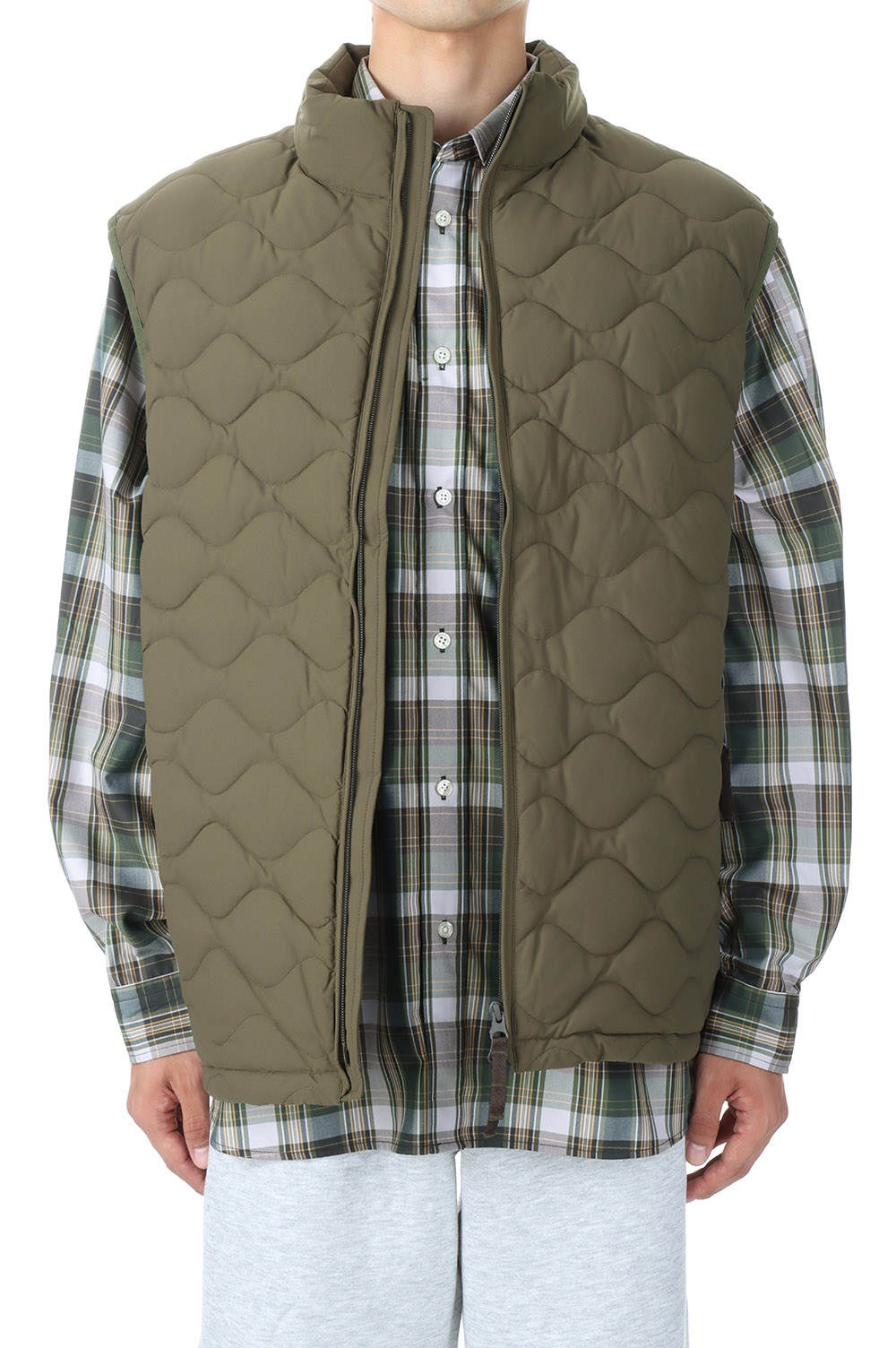 TECH QUILT STAND COLLAR LINER VEST - OLIVE (BJ-24022W) |  セレクトショップ｜DeepInsideinc.com Store