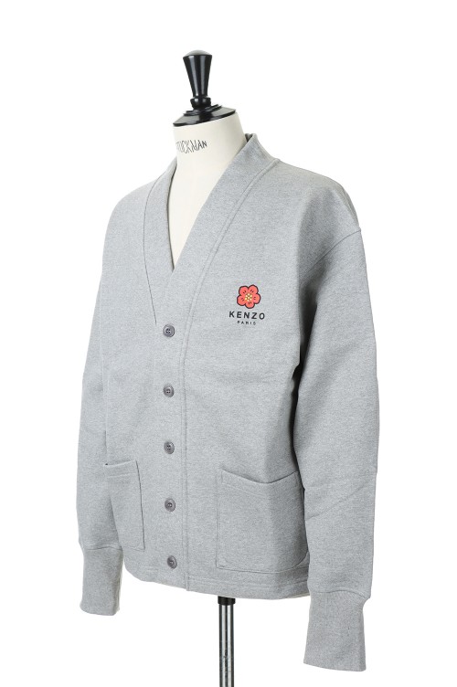 Boke Flower Crest Vee Jersey Cardigan /LIGHT GREY(FC65BL7444ME