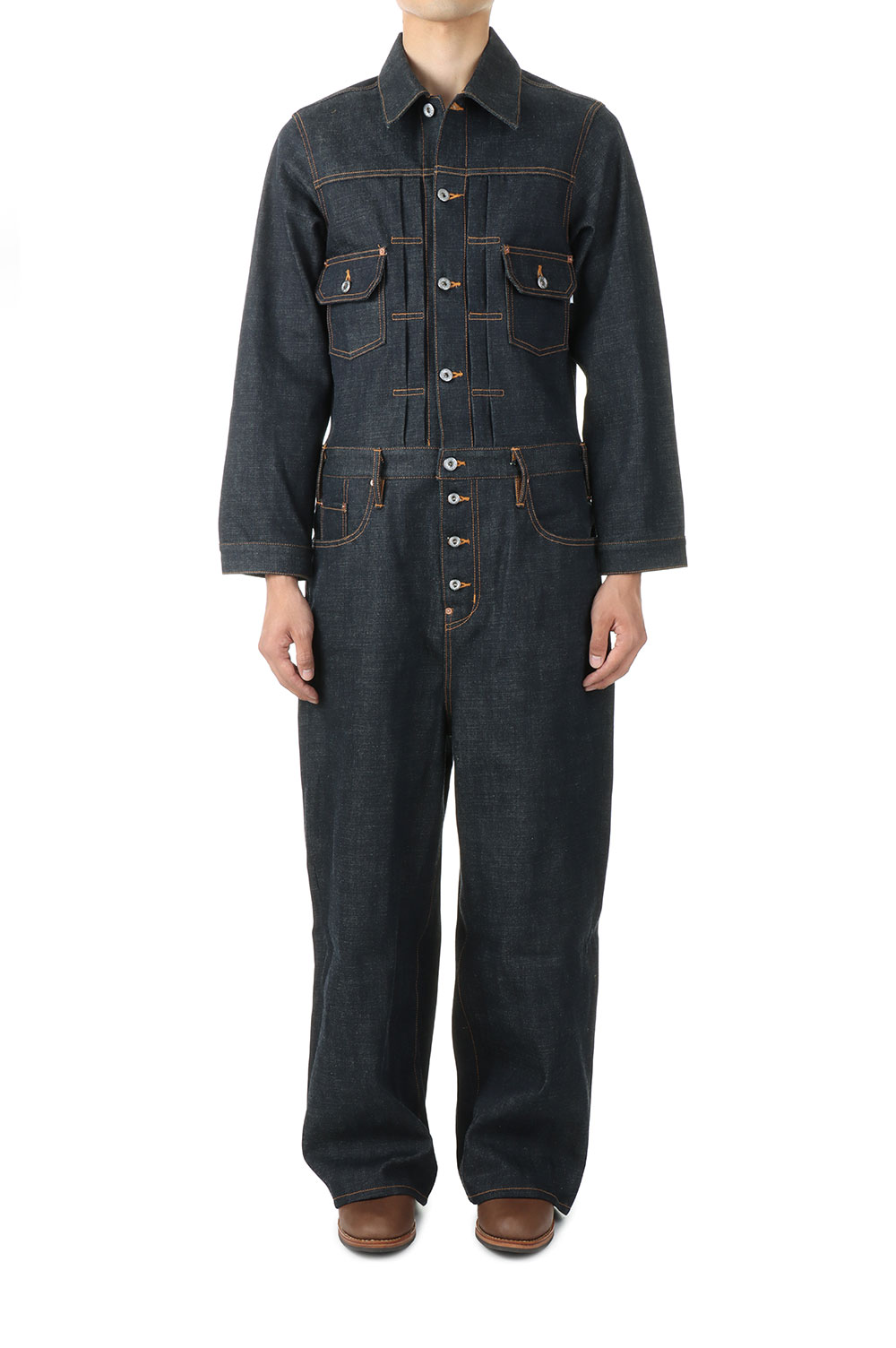 RIGID DENIM JUMPSUIT(22AWJP01) | セレクトショップ 数量限定激安 scye jump classic porter ジャンプスーツ suits オーバーオール
