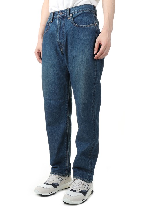 Indigo Svin Cotton 13.5oz Tapered Denim - Dark Blue Damage (NPTM