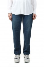 Indigo Svin Cotton 13.5oz Tapered Denim - Dark Blue Damage (NPTM-2TP-PIDBL-D)