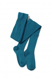 Cotton eribbed tights -Turquoise (240N2/1CO-T)