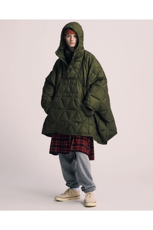 Field Down Poncho - Olive (ND2258N) | セレクトショップ