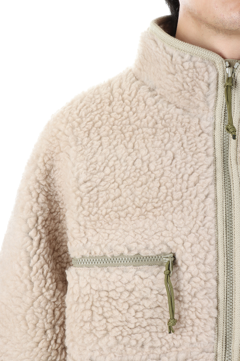 Wool Boa Fleece Field Jacket - Beige (NA2252N) | セレクト