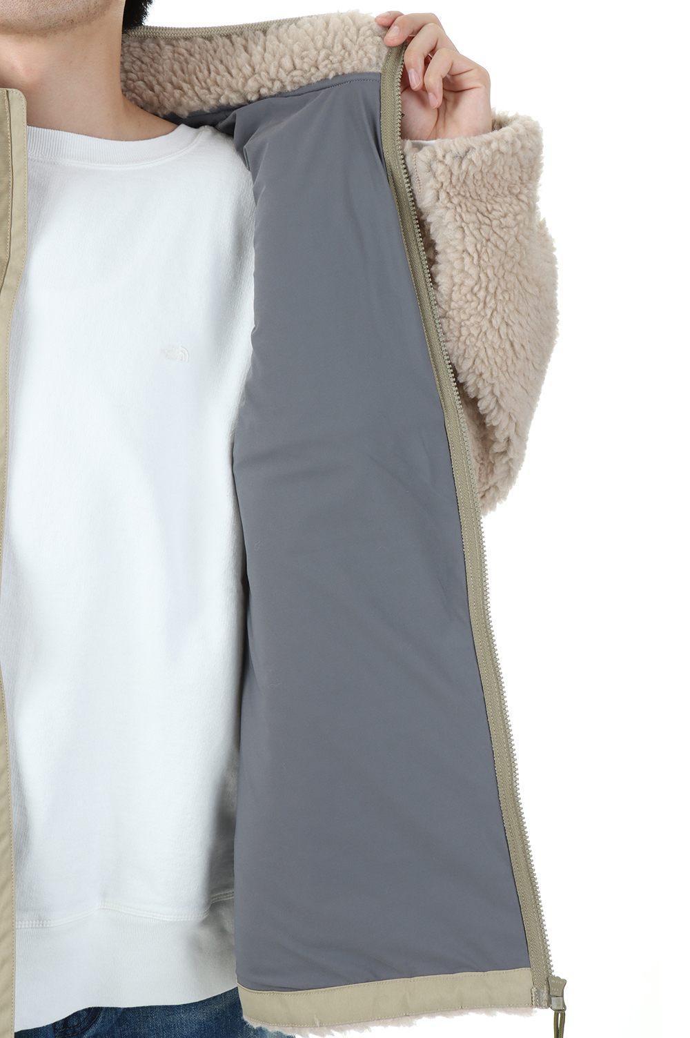 Wool Boa Fleece Field Jacket - Beige (NA2252N) | セレクト