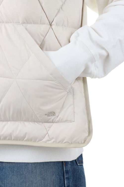 Lightweight Twill Mountain Down Cape - Light Beige (NN8256N
