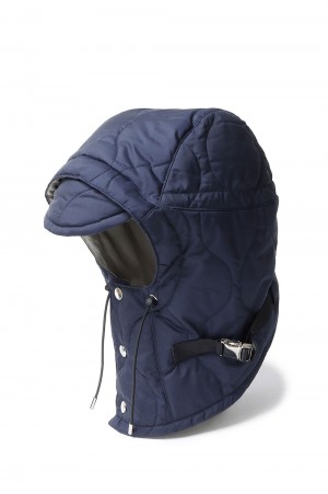 QUILTING HOOD CAP(22A0067)-NAVY-