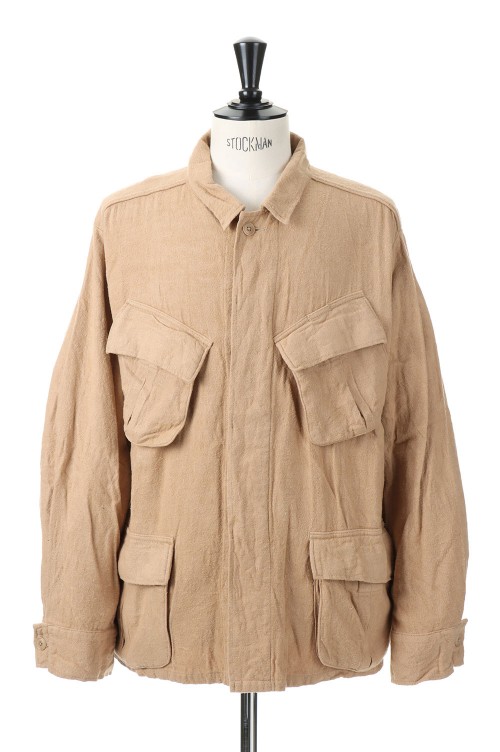 激安先着 Cotton Silk セレクト | (US2252)-002/BEIGE- Jacket Fatigue ジャケット・アウター