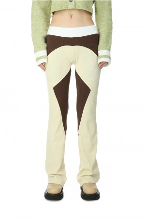 Mosaic Lounge Pants -PALE YELLOW BROWN (306A)