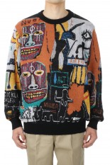 JEAN-MICHEL BASQUIAT / CREW NECK SWEATER ( TYPE-2 ) (BASQUIAT-WM-KN02)