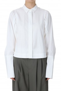 Gathered sleeve shirt -White (SB0603-AW22)