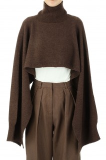 Lambwool Turtle Stole -DARK BROWN(12220541)