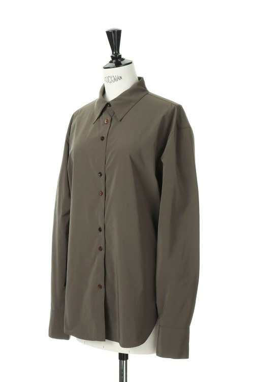 Silky Roundhem Shirts -DARK BROWN(12220432) | セレクトショップ 
