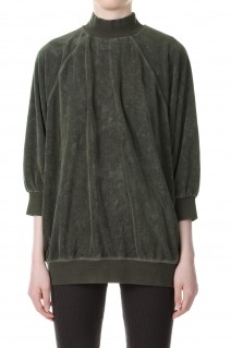 3/4 Sleeve Mockneck -OFF BLACK (125BT225190FW)