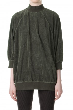 3/4 Sleeve Mockneck -OFF BLACK (125BT225190FW)