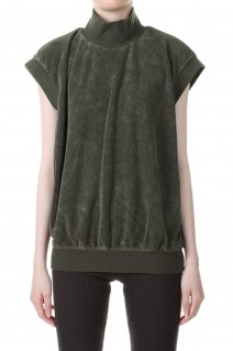 Pullover Mockneck Vest -OFF BLACK (125BT225070FW)