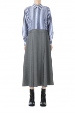 Shirt Dress -STRIPE x GRAY (22AW-10)