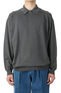Suvin Oversized L/S Polo - C.GRAY (GU231-80090B)