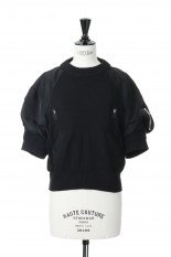 Nylon Twill Knit Pullover -Black (23-06481)