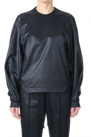 Slit Back Sweatshirt Top - Black (MM23PS-JS715)