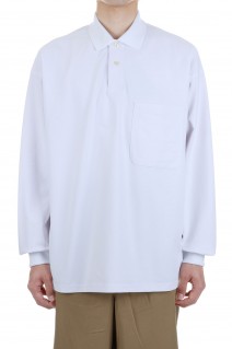 TECH POLO SHIRTS L/S - WHITE (BE-31023)