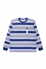 SIZE LABEL BORDERED L/S TEE/BLUE(BEPFW22TE08)