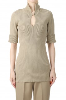 Ribbed Stand Top - Beige (021-023-KT40)