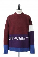 COLOR BLOCK OFF CREWNECK/BAROLO(OMHE22-RTW0346)