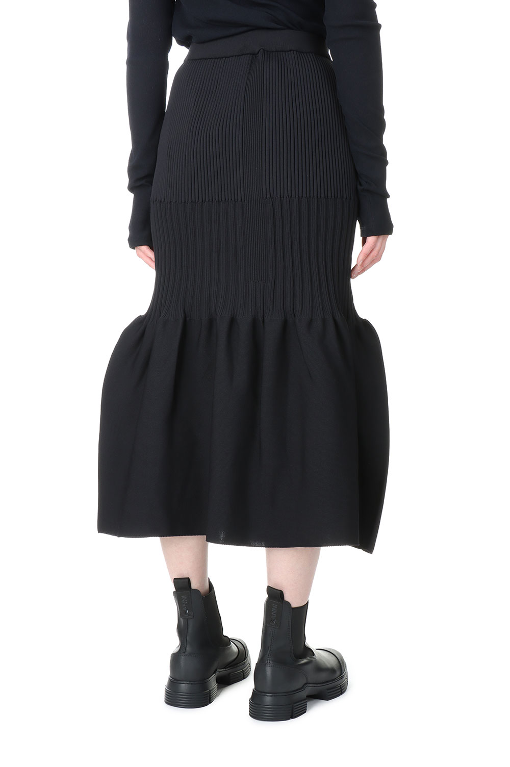 Fluted Skirt 2 - Black (CF005KG077) | セレクトショップ 