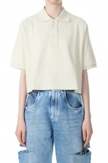Super Fine Cotton Pique Short Polo - Ivory (A23SP02SK)