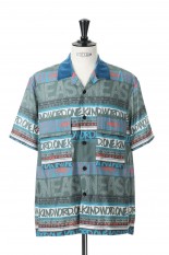 Eric Haze / Stripe Print Shirt(23-03076M )-GREEN 551-