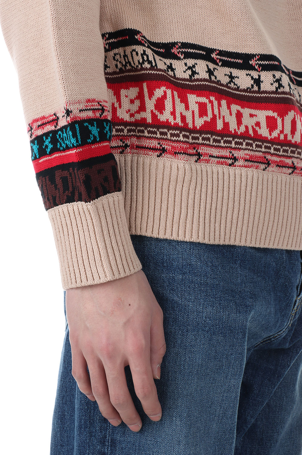 Eric Haze / Jacquard Knit Pullover(23-02982M)-L/PINK 789 