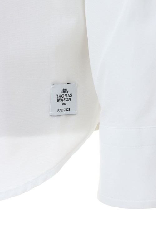 Thomas Mason / S Cotton Poplin L/S Shirt(23-03016M)-WHITE