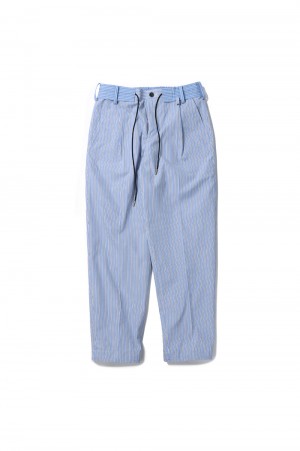 Thomas Mason / Cotton Poplin Pants(23-03040M)-L/BLUE STRIPE 458-