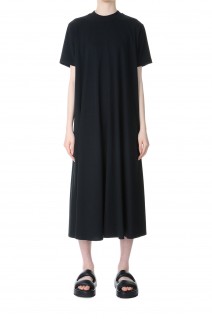 48/2 Natural Dye Flared Dress - Black (OPAGSM0201)