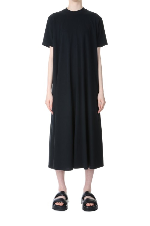 48/2 Natural Dye Flared Dress - Black (OPAGSM0201) | セレクト